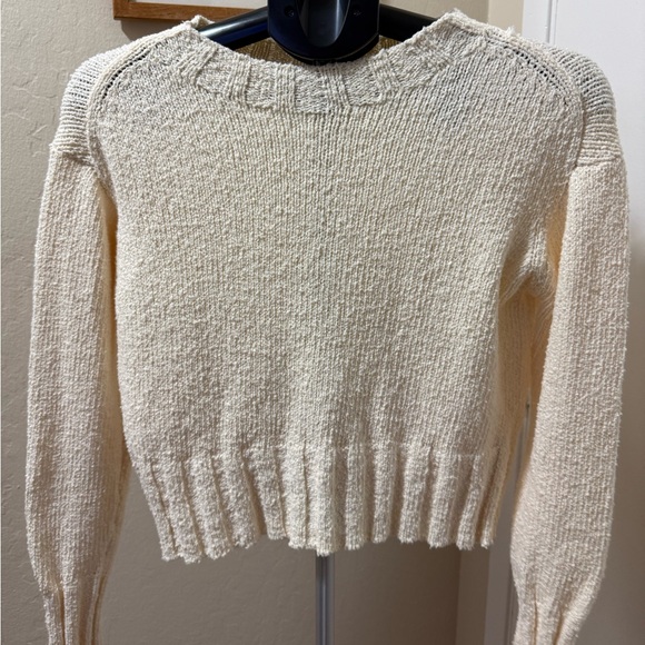 J. Crew Women's Ivory Crew Neck Sweater - Picture 2 of 4